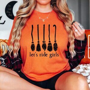 Let's Ride Girls Witches Halloween T-Shirt, Sanderson Sister t-shirt